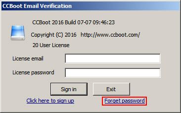 forgot password