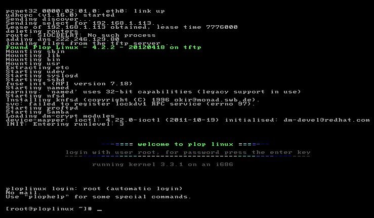Plop Linux with CCBoot