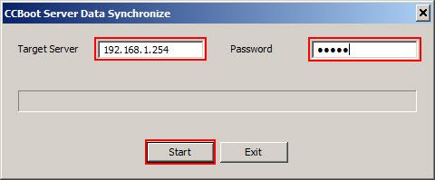 target server ip and password