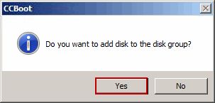 Add Disk to Group
