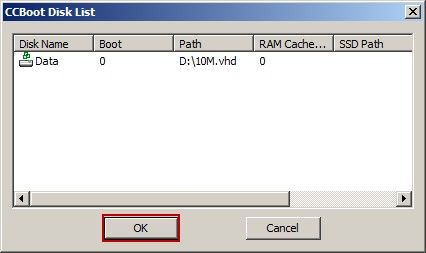 CCBoot used as a virtual disk