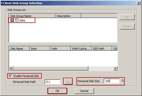 CCBoot used as a virtual disk