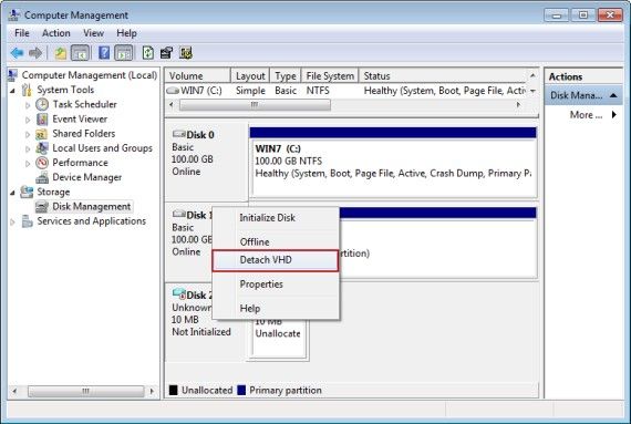 CCBoot used as a virtual disk