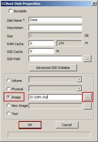CCBoot Disk Properties