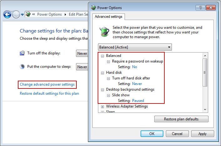 Client Power Setting