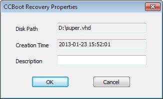 CCBoot Recovery Properties