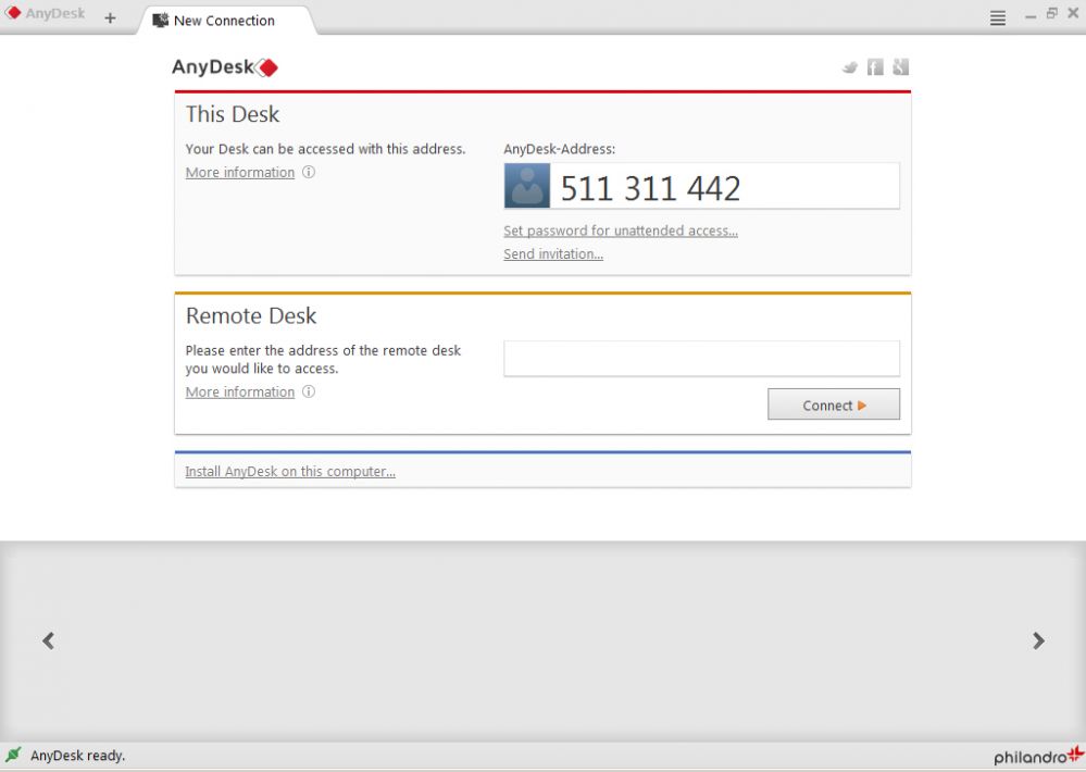 Anydesk run for the first time
