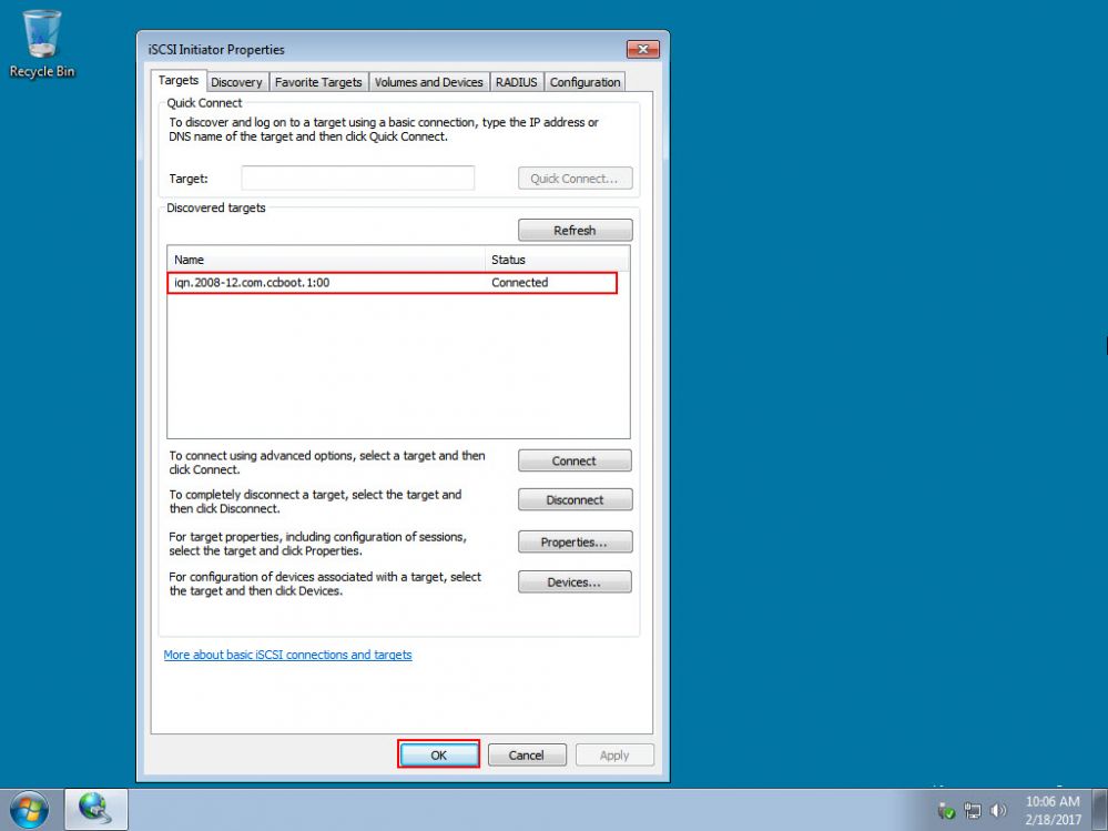 close iscsi