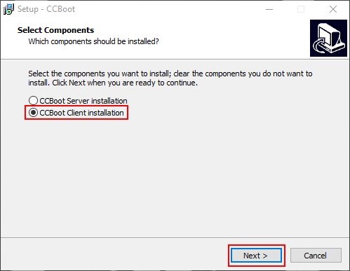 select-ccboot-client