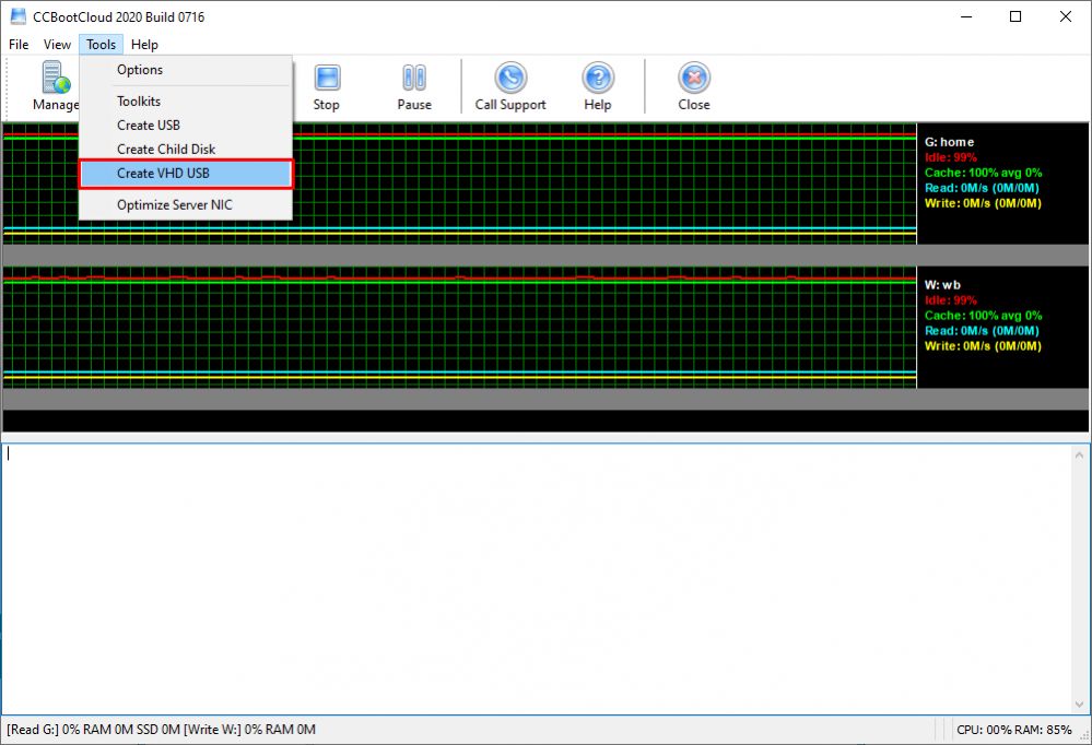 CCBootServer-create VHD USB