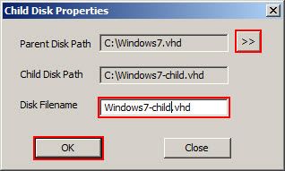 Create Child Disk 2