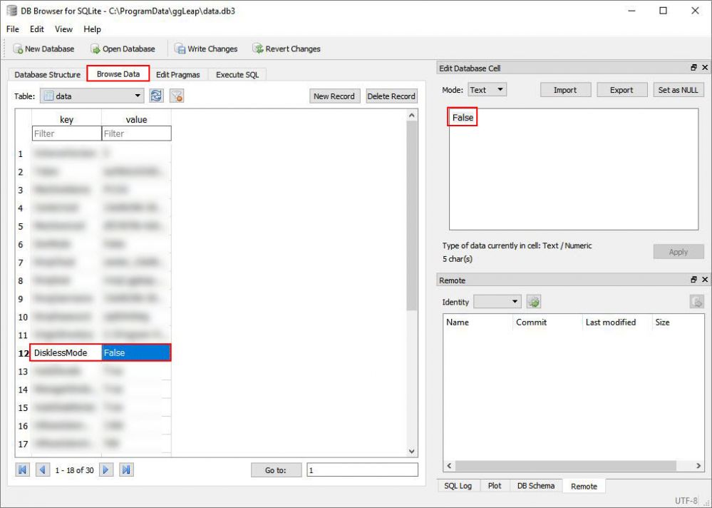 setting diskless mode