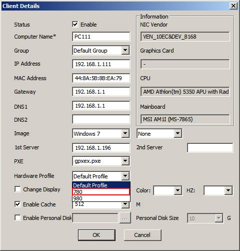 New hardware profile 5