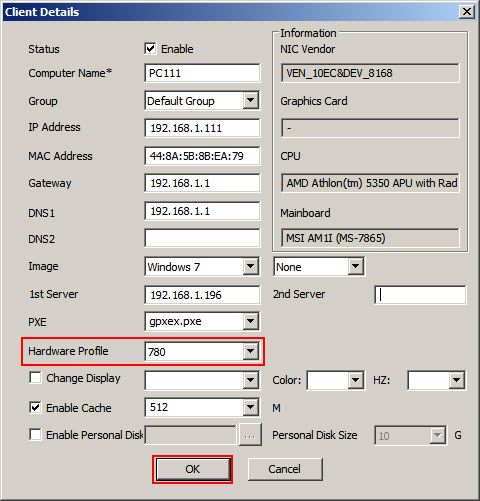 New hardware profile 6