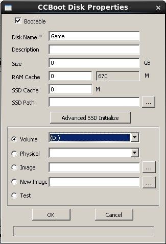 CCBoot Disk Propeties