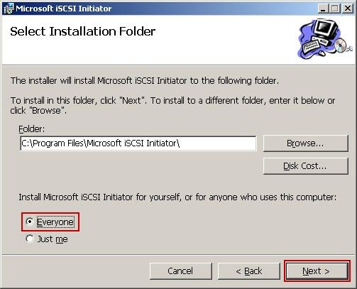 Select Installation Folder