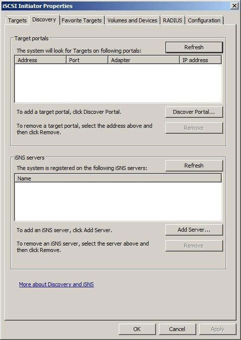 ISCSI Initiator Properties