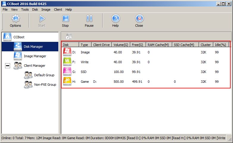 Disk Manager List Box