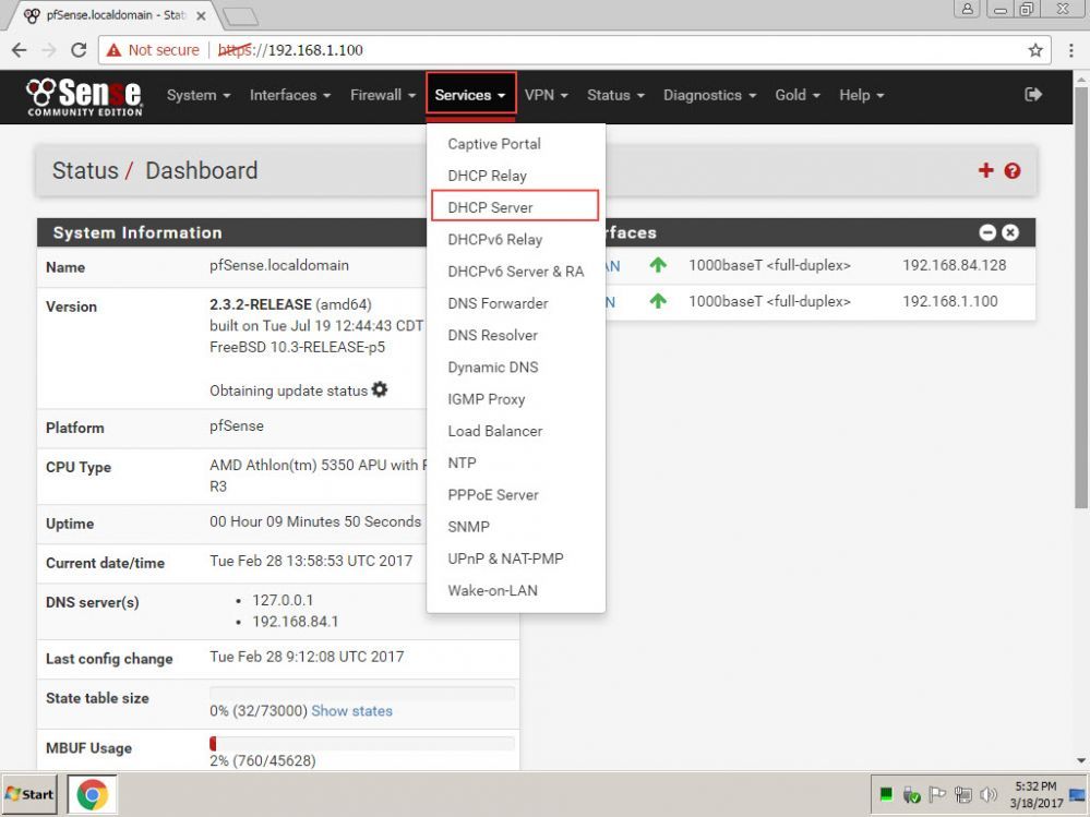 pfSense Settings