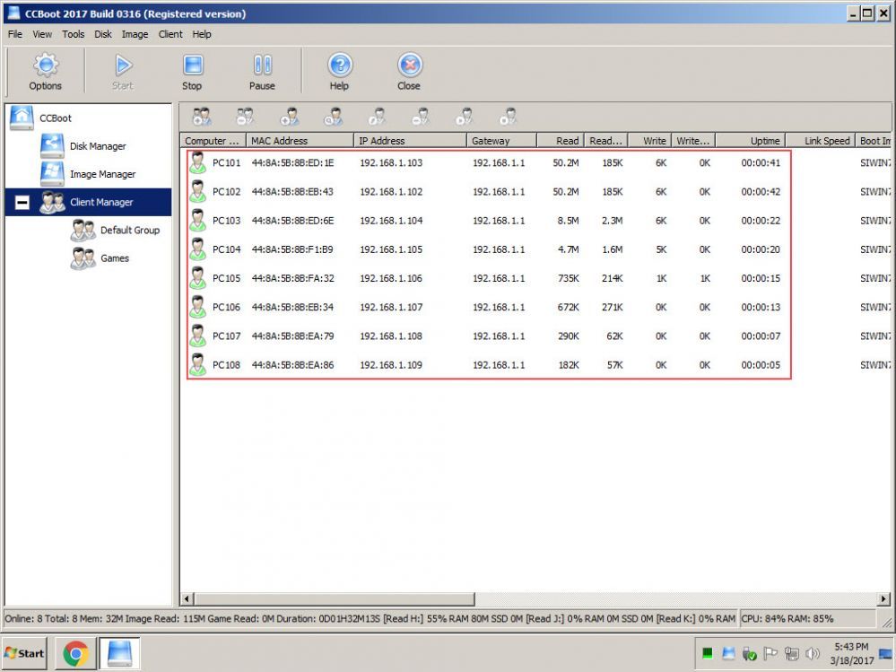 CCBoot Client Manager