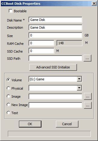 CCBoot Disk Properties