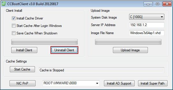 Uninstall Client