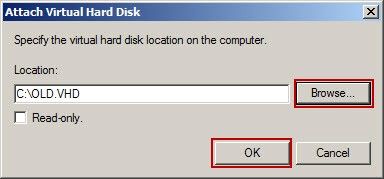 Attach Virtual Hard Disk