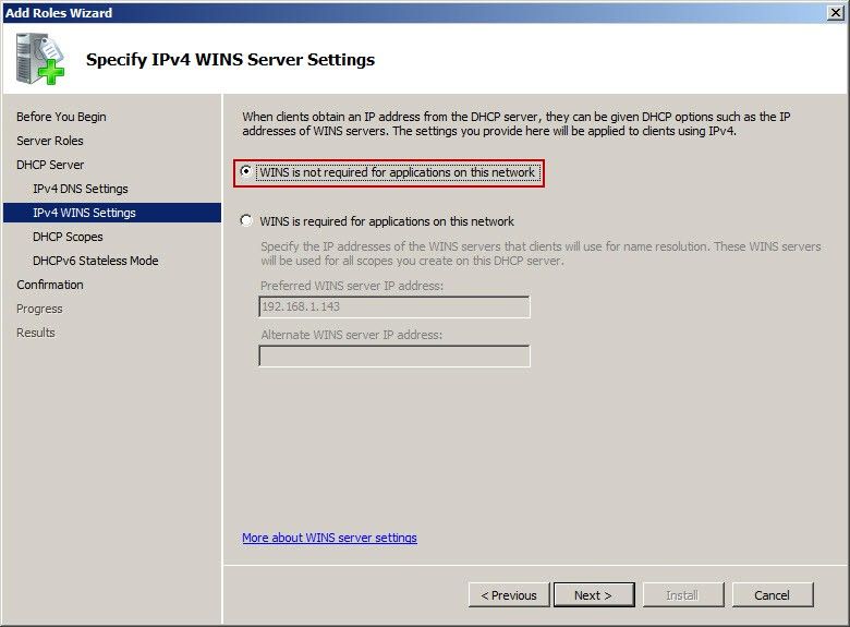 Specify IPv4 DNS Server Settings