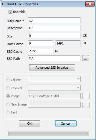 CCBoot Disk Properties