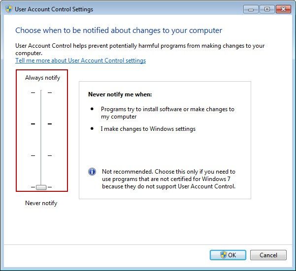 UAC Optimization