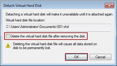 Detach Virtual Hard Disk