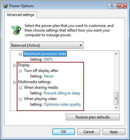 Multimedia Settings