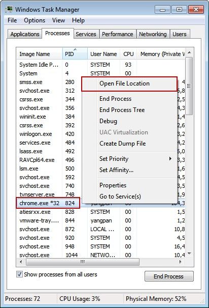 Windows Task Manager Processes