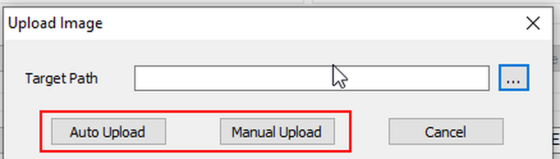 Upload the image to the server