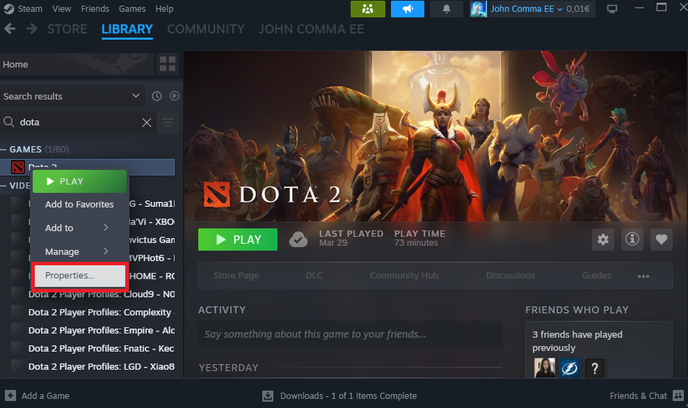 Dota2 missing game executable issue