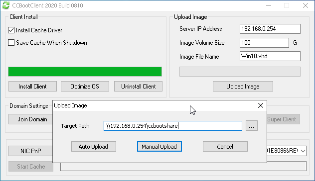 Create Client Image with Dual NICs