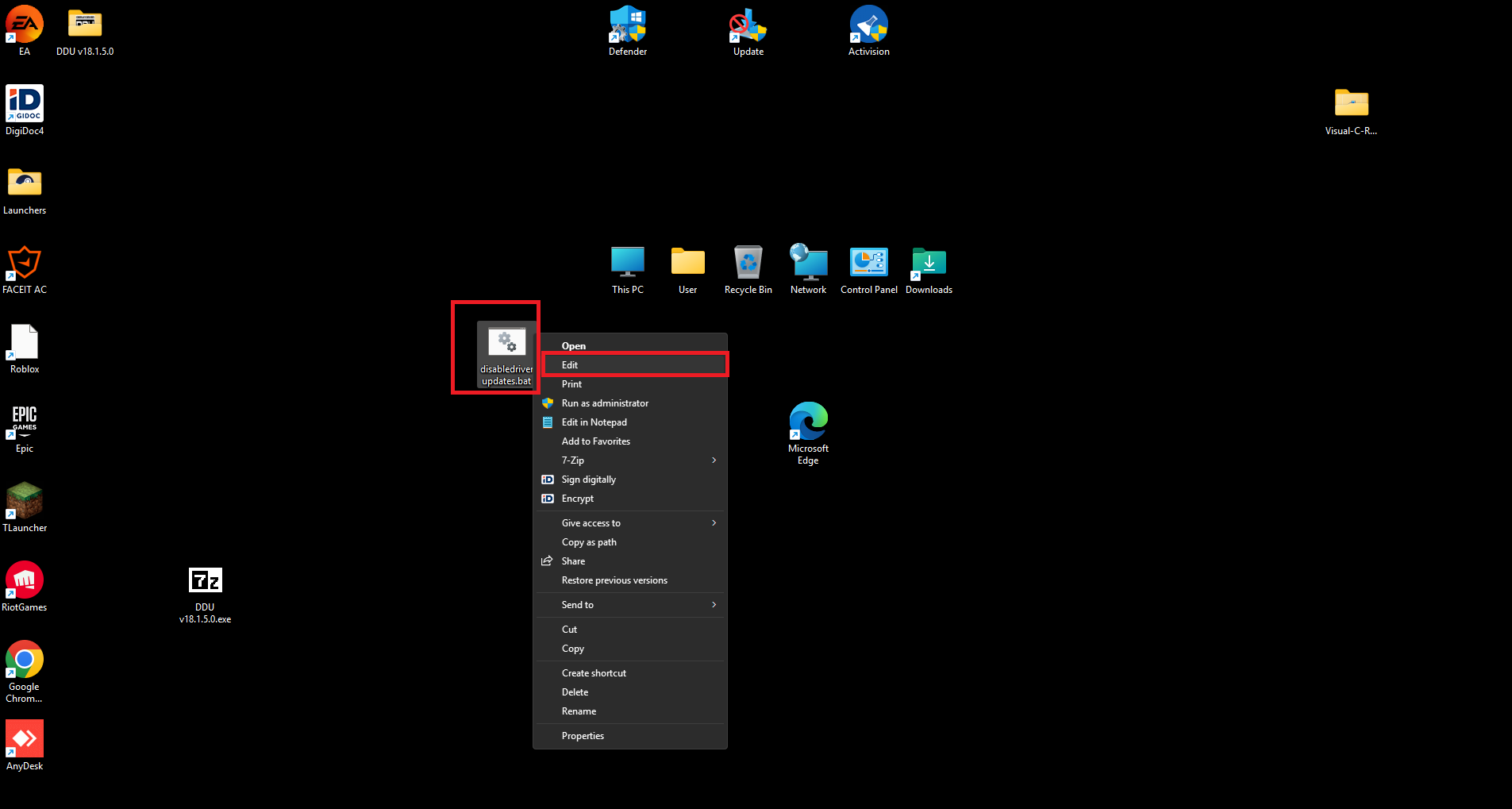1 - Update windows directly