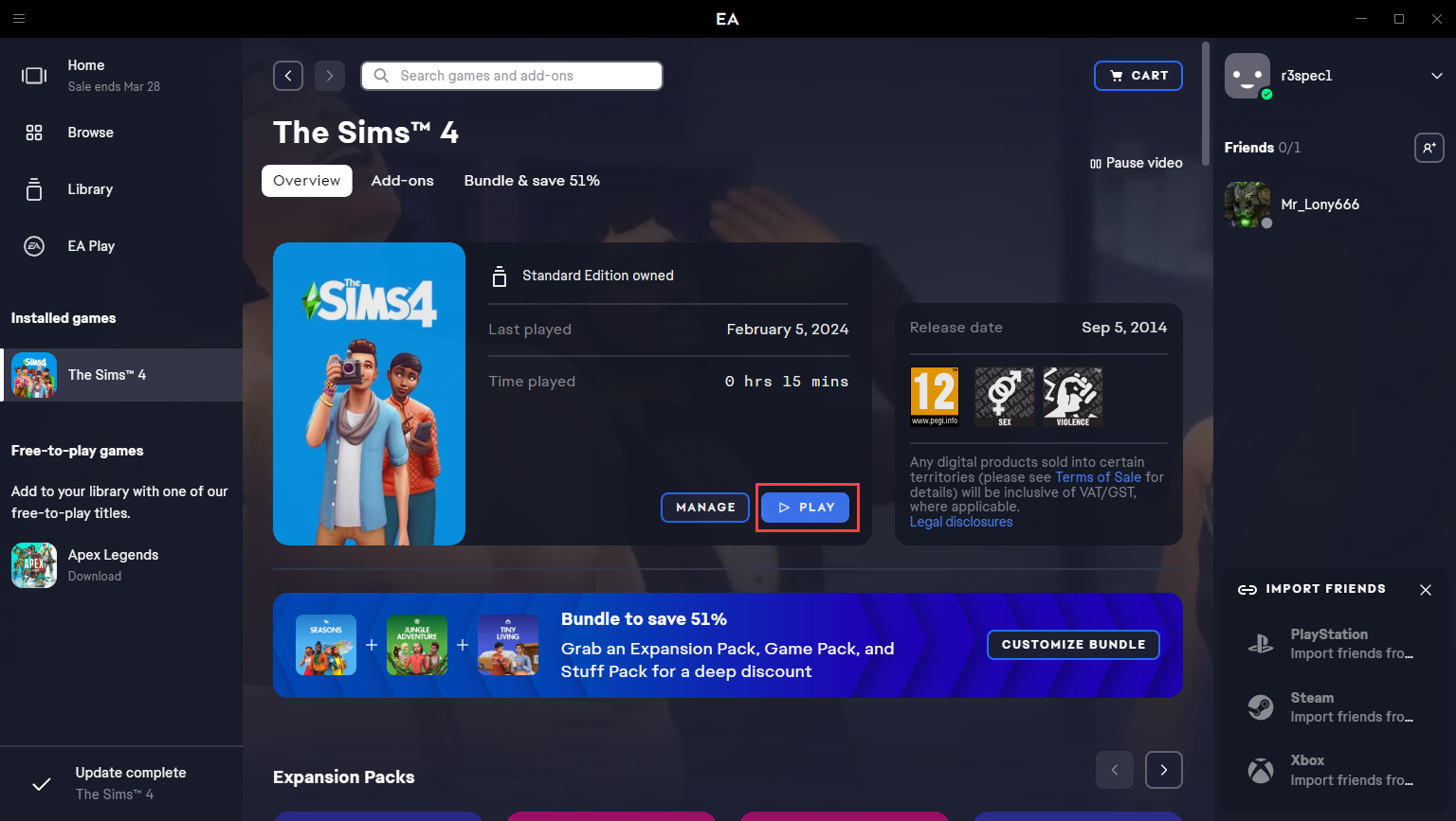 == EA Games ==