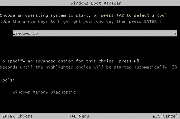 Windows boot manager error