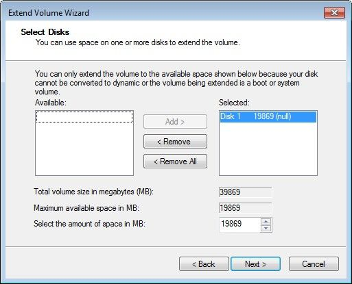 Expand the Boot Image Disk Size