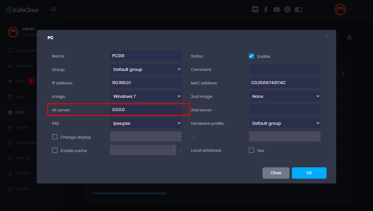 Client not booting on LAN
