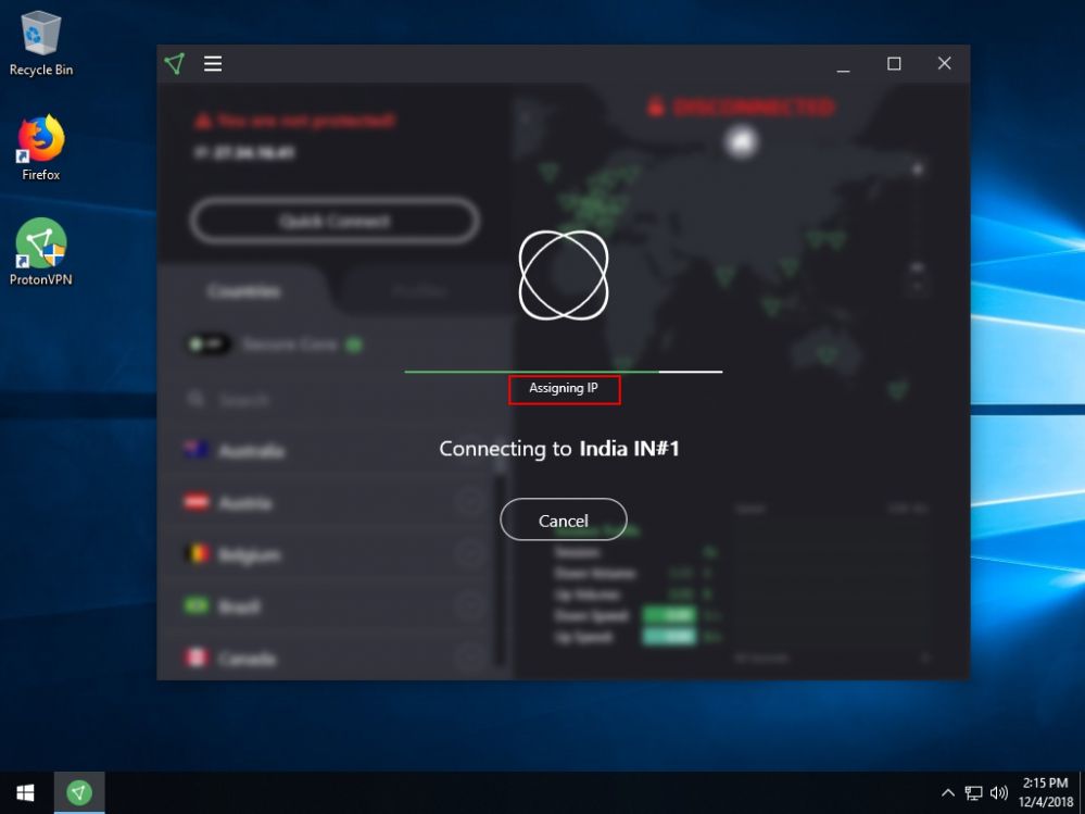 Make VPN connection work in CCBootCloud