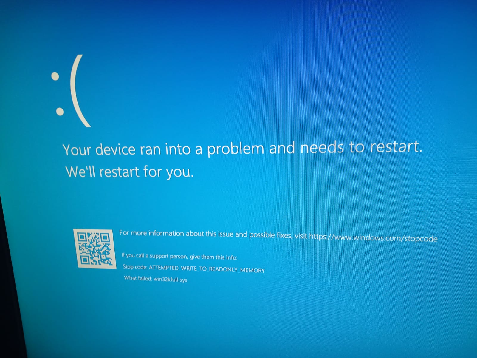 Faulty Ram BSOD error