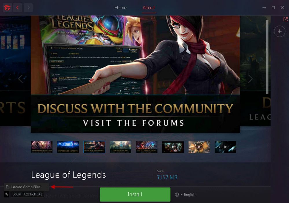Fix garena client showing install in client PC