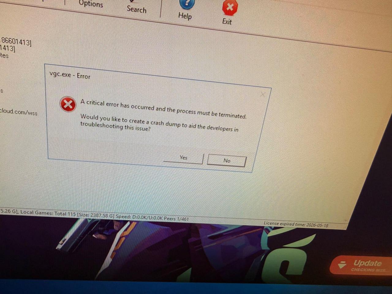Vanguard on windows server 2019