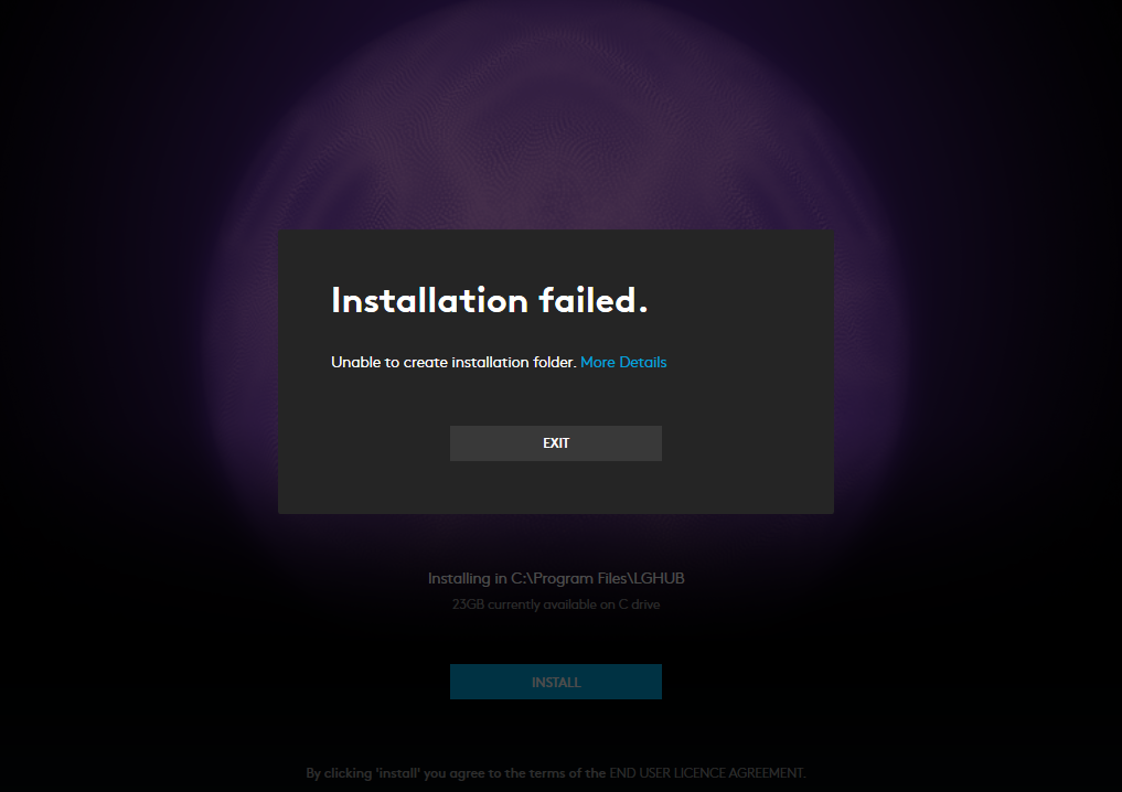 Logitech Hub error
