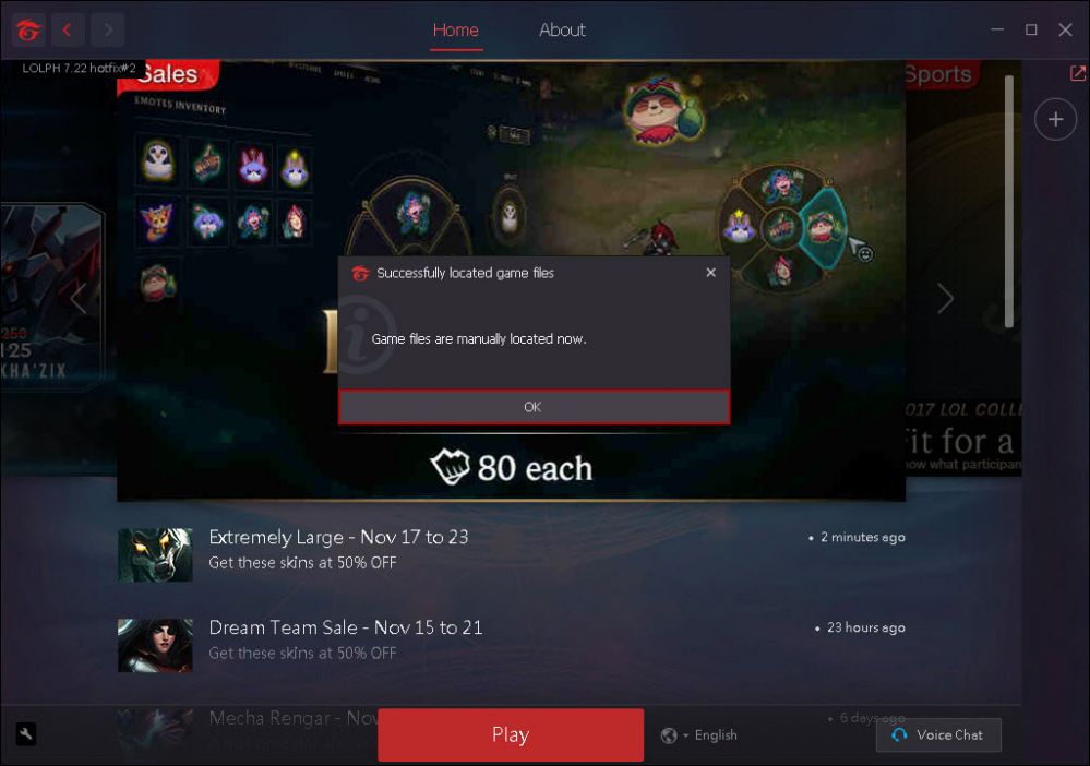 Fix garena client showing install in client PC