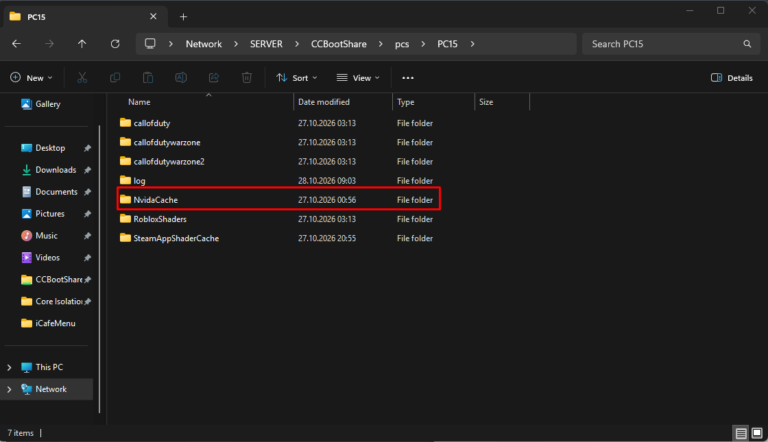 Save Nvidia cache on server