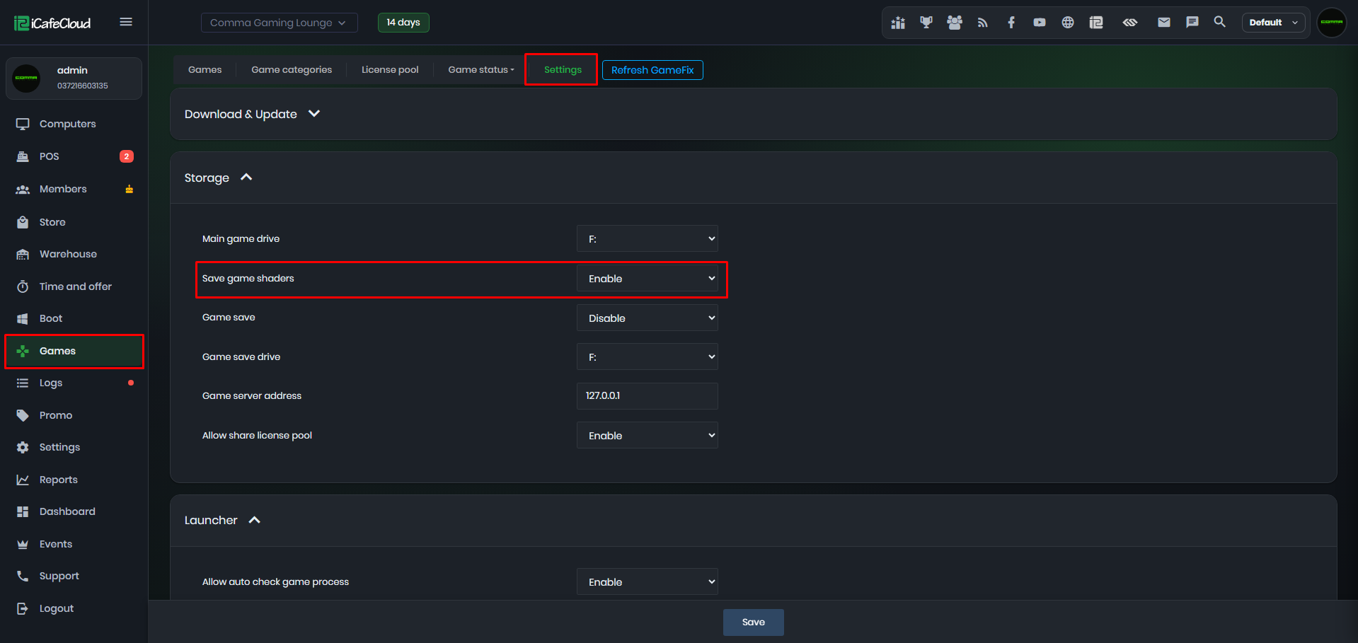 Save Nvidia cache on server