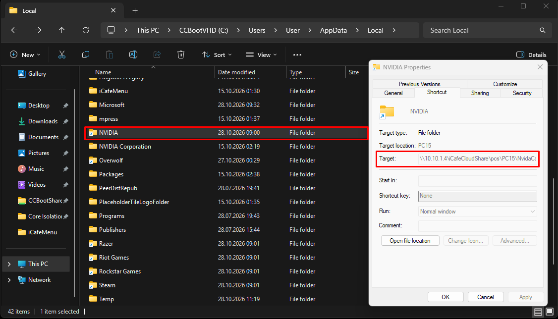 Save Nvidia cache on server